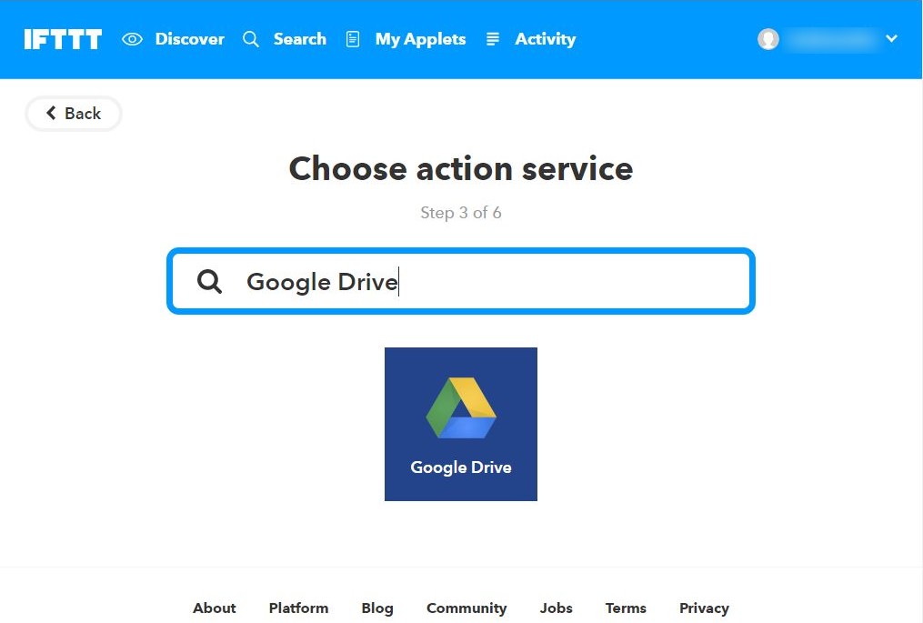 Select Google Drive